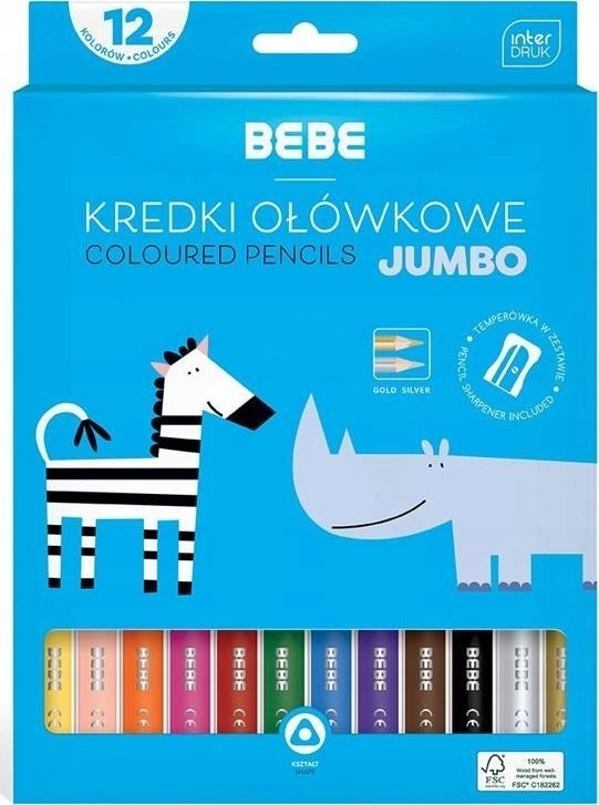 Jumbo BB Kids pencil crayons 12