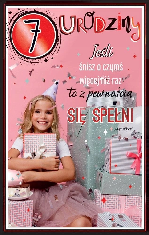 Portfolio Greeting card Birthday 7 girl