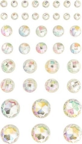 Self-adhesive opal crystals 40 pcs 564860