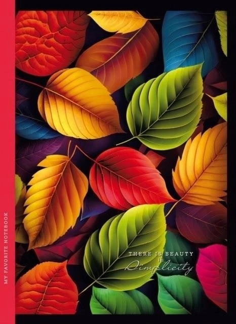 Decorative notebook 143x200/64K grid TW Leaves