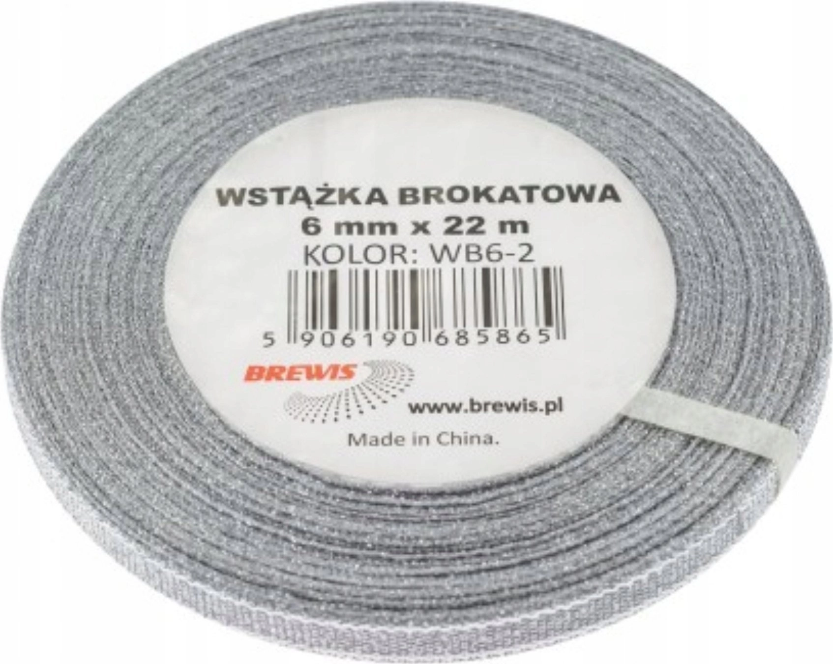 Dekoracja świąteczna Teka Wst±żka brokatowa srebrna