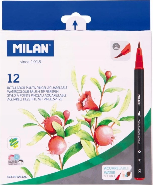 Teka Watercolor brush markers 12 colors