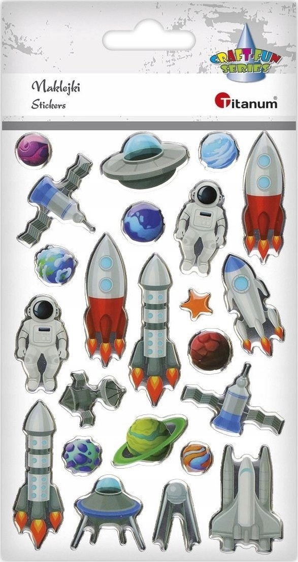 Teka Space resin stickers 23pcs mix