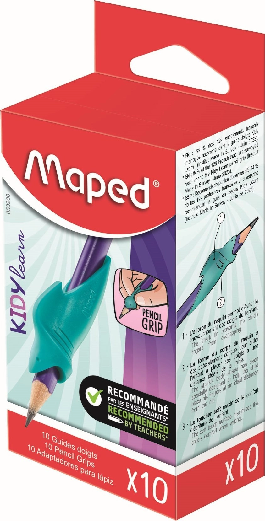 Ergonomic pencil cover 10 pcs MAPED