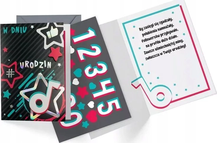 B6 Children`s birthday card (interchangeable digits)