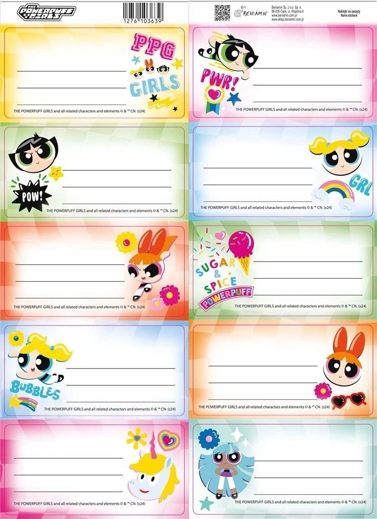 Teka Stickers for notebooks The Powerpuff