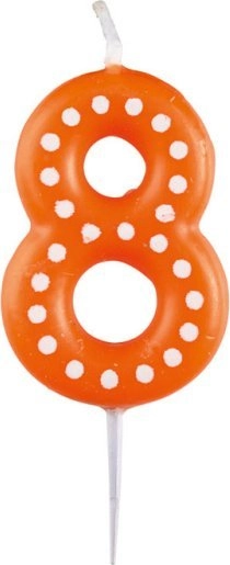 Teka candle  number 8  dots and