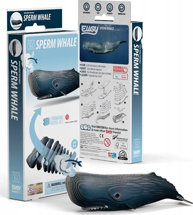 Eugy the sperm whale. Eco 3D