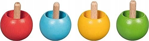 Teka Wooden spinning top 4 colors