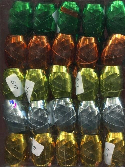 Metal cocoon ribbon 5m mix (50pcs)