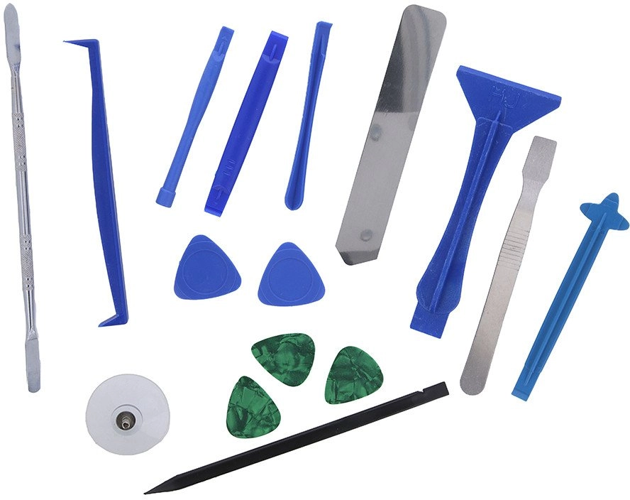 Set of 16 tools for opening