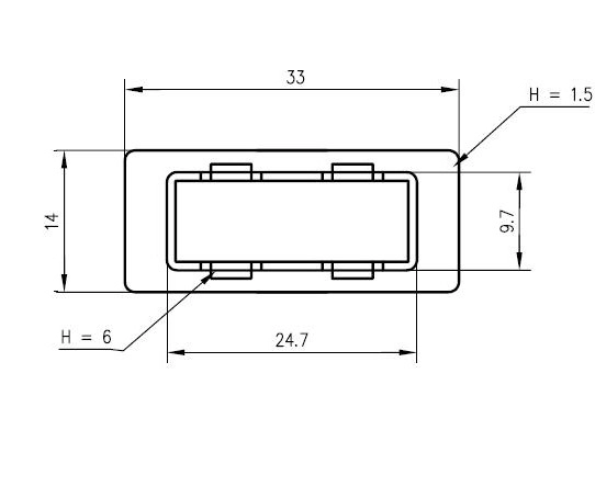 Telegärtner Cover for SC-Duplex adaptor cutout