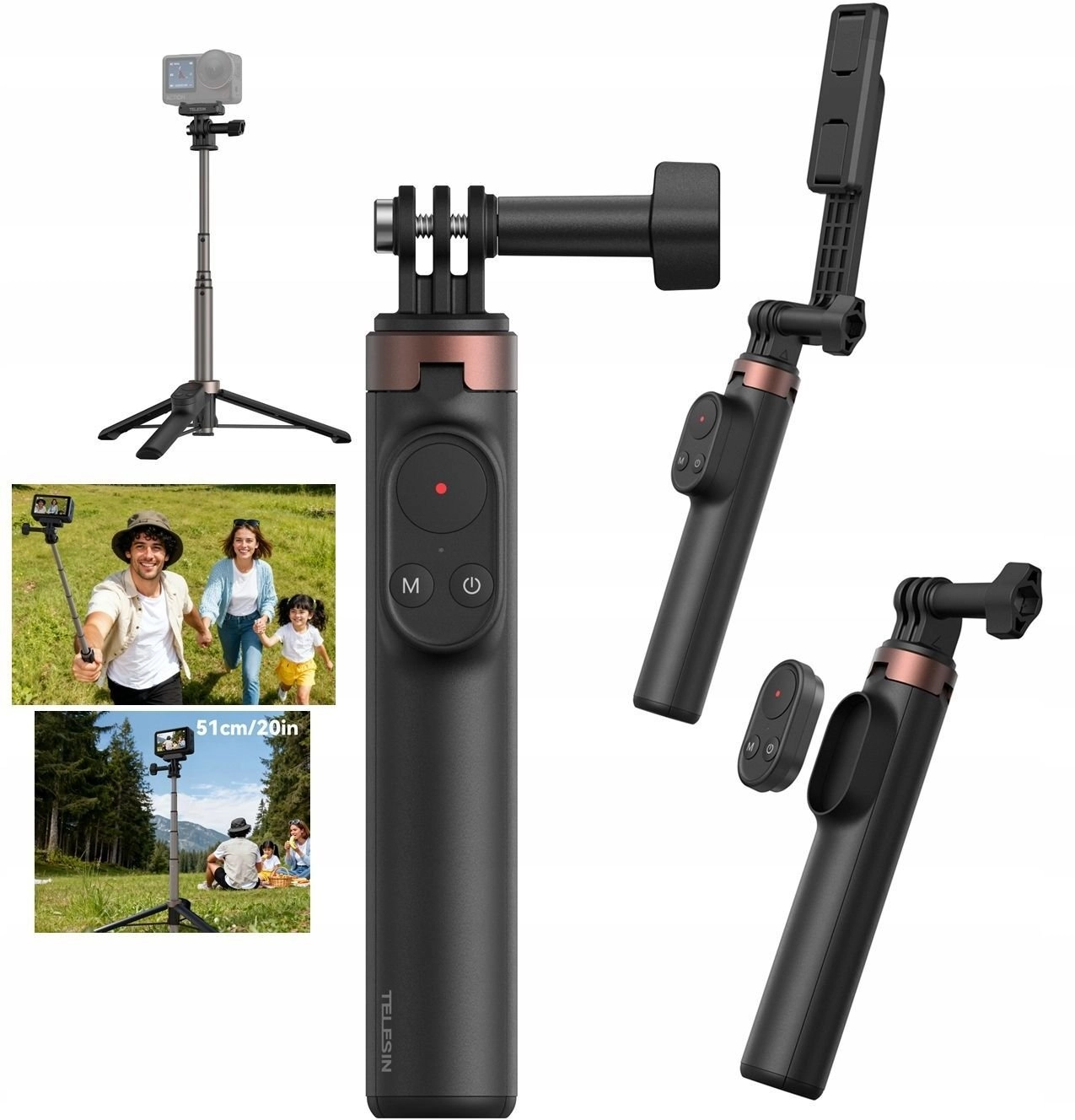 Selfie stick Telesin Selfie Stick Tripod