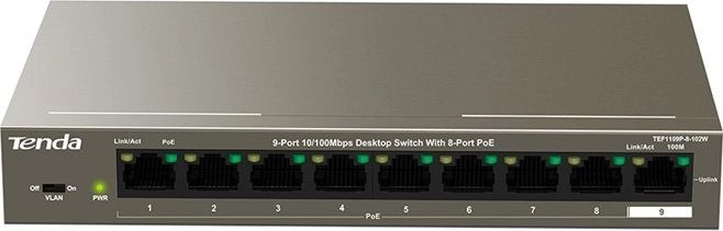 Tenda TEF1109P-8-102W network switch Fast Ethernet
