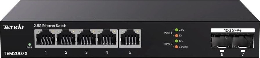 ML Unmanaged Switch Tenda TEM2007X 5x2