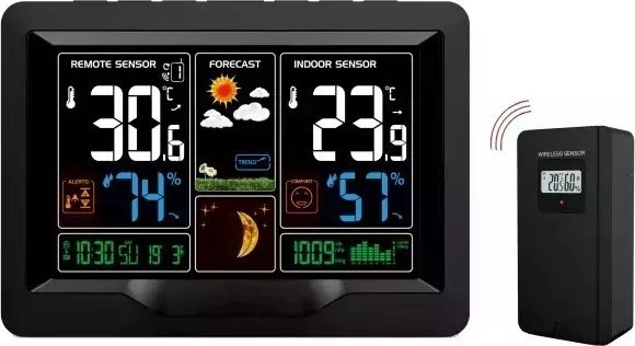 ELECTRONIC THERMOMETER OUTDOOR/INDOOR . WEATHER STATION SAFETY