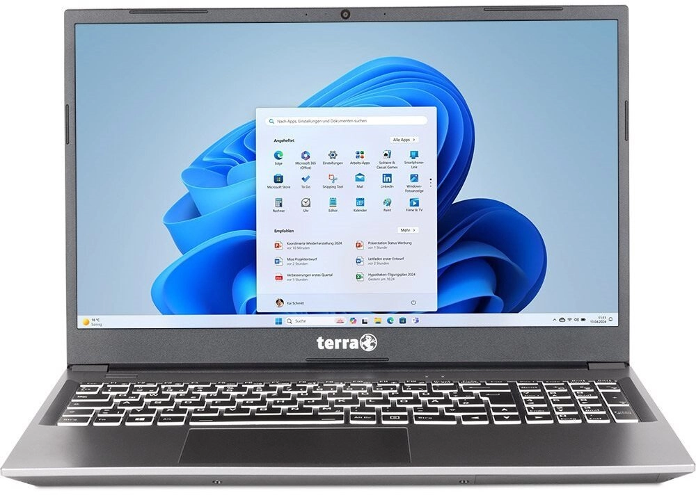 TERRA US1220887 laptops/portatīvais dators Intel® Core™ i5 i5-1335U 39,6 cm (15.6") Full HD 16 GB DDR5-SDRAM 1 TB Pelēks