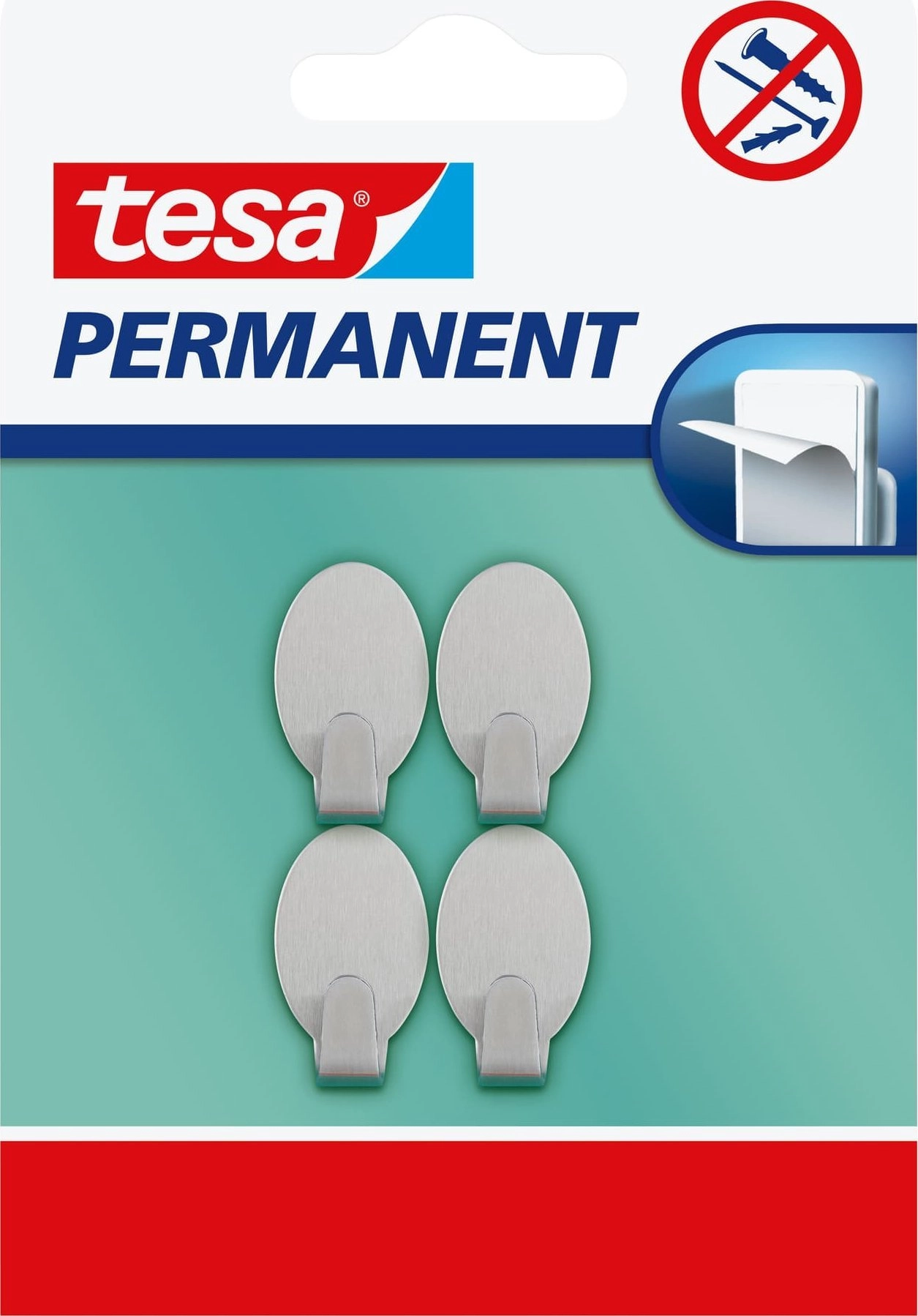 Tesa PERMANENT HOOKS 4 PCS. ``XS``