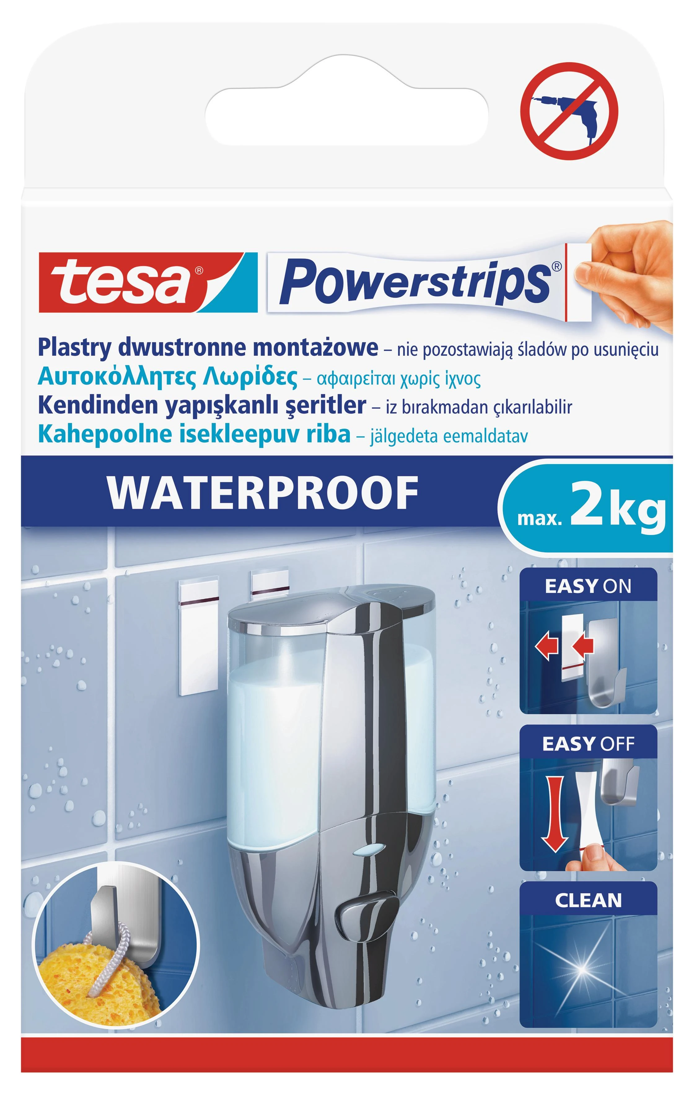 Dvipusio lipnumo nuimamos juostelės TESA Powerstrips