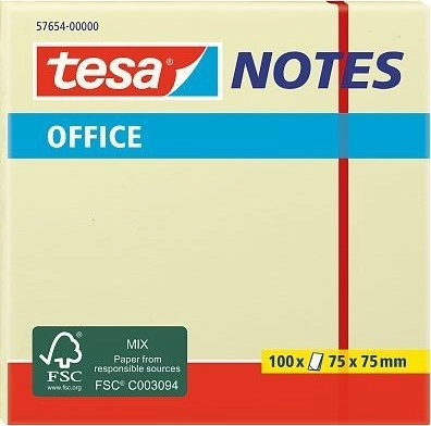TESA 57654  Square  Yellow  75 mm