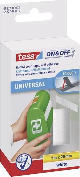 TESA 55224-00003 hook/loop fastener White 55224-00003-01