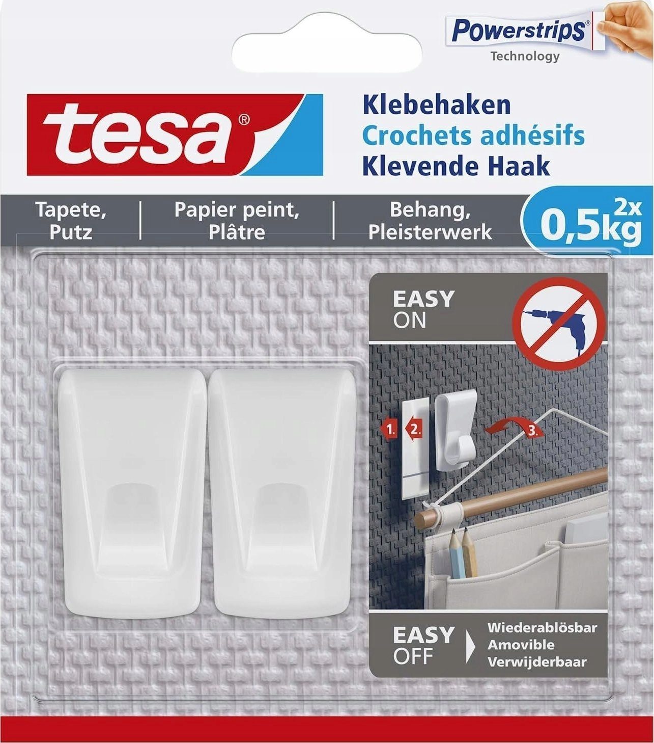 Tesa tesa adhesive hooks 0.5