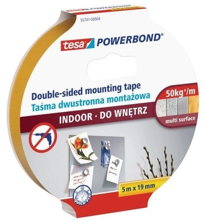 Tesa Indoor mounting tape transparent 5m