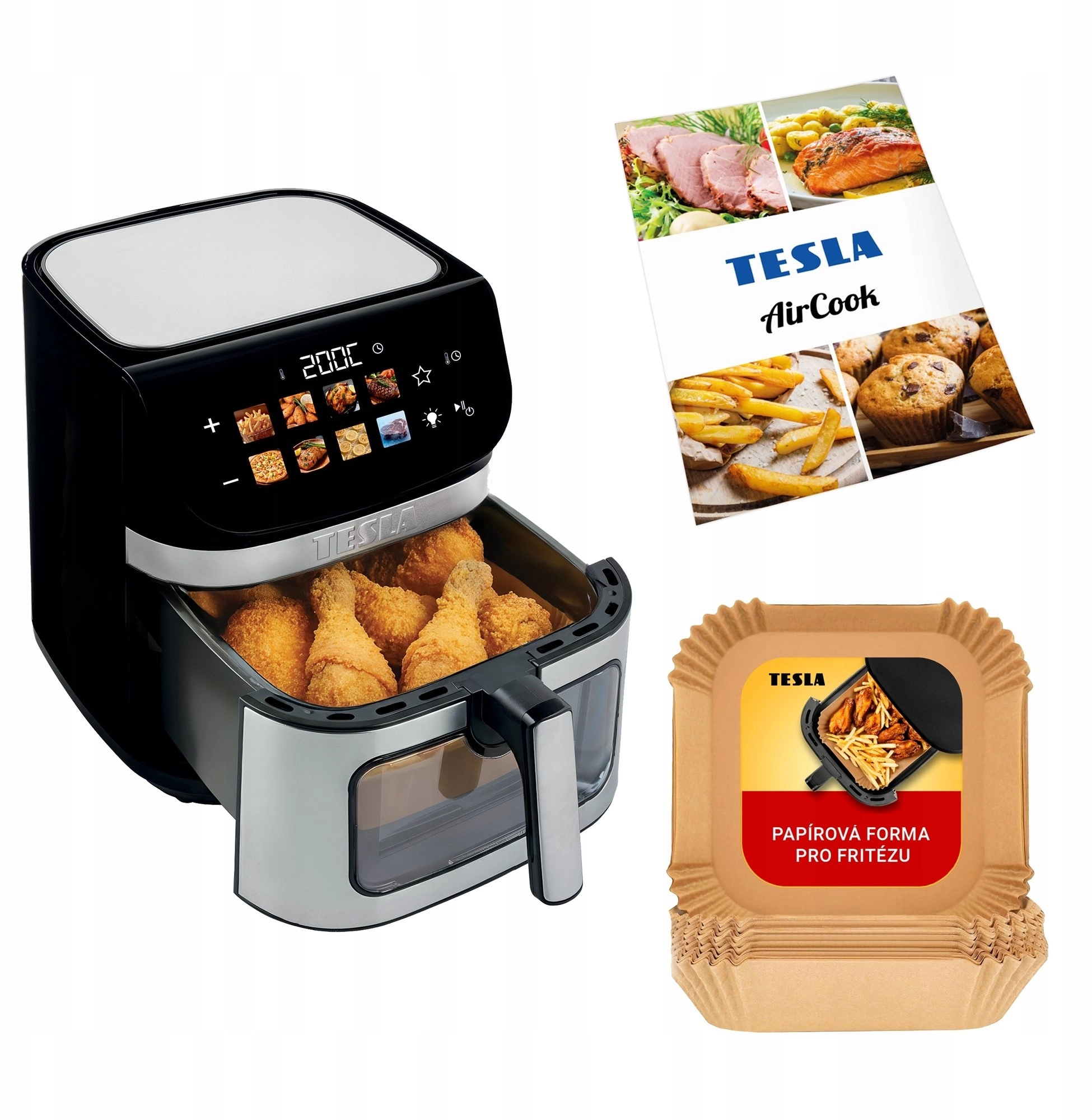 TESLA AirCook DualHeat QD73 XXL AIRCKQD73XXLBLK