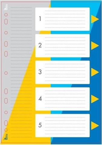 A4 PP numerical dividers 1-5 BP630-5