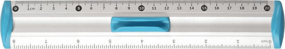 Tetis Ruler 20cm aluminum blue TETIS