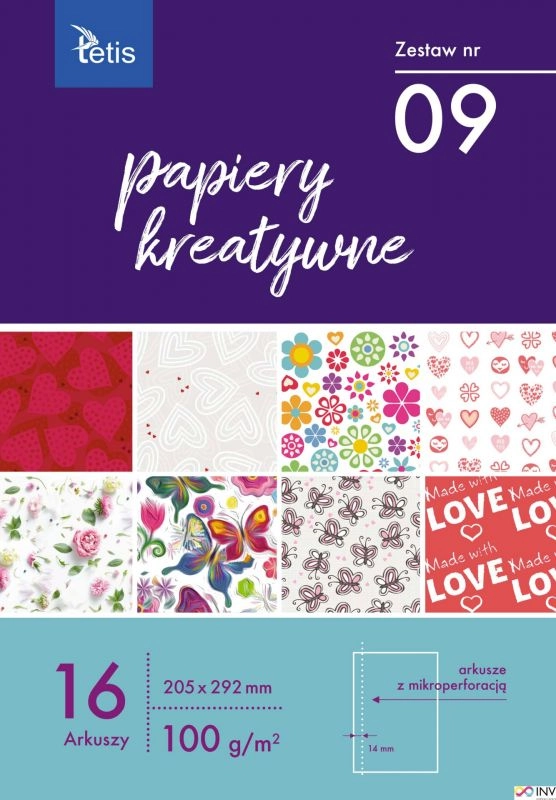 Tetis Creative papers 205x292mm 16 sheets