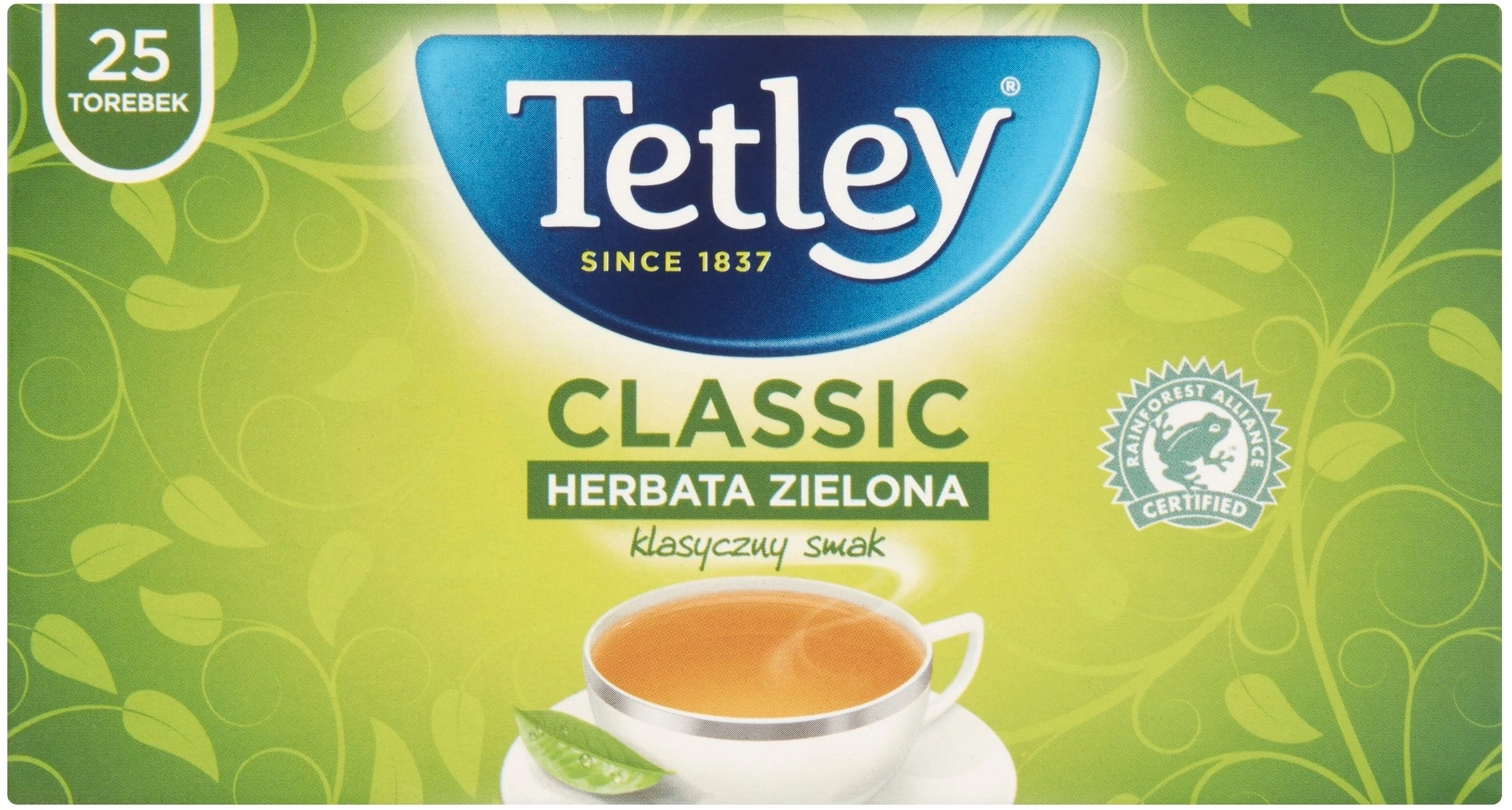 TETLEY Classic tea green 25 bags