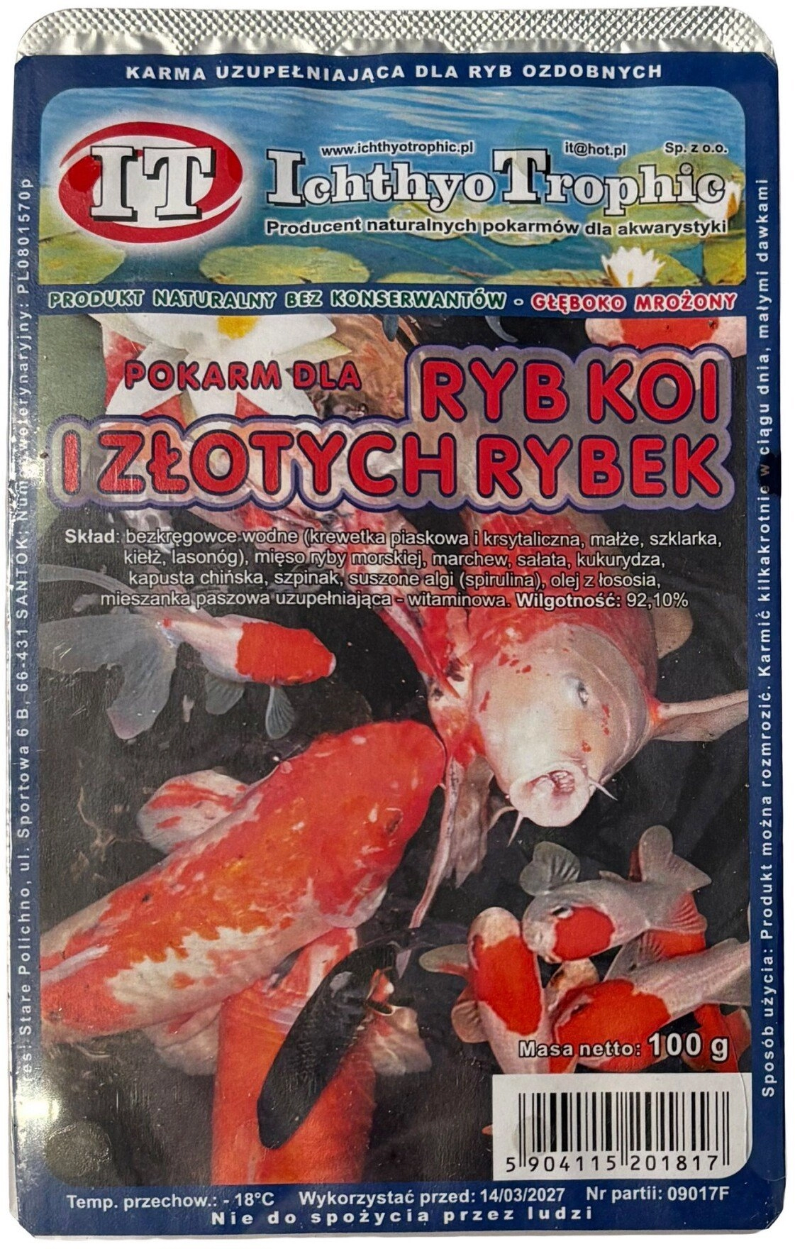 FROZEN FOOD FOR GOLD FISH KOI