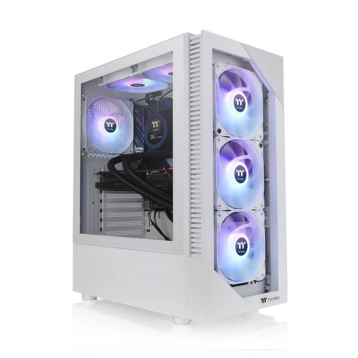 Thermaltake View 200 TG Snow ARGB Midi Tower Balts