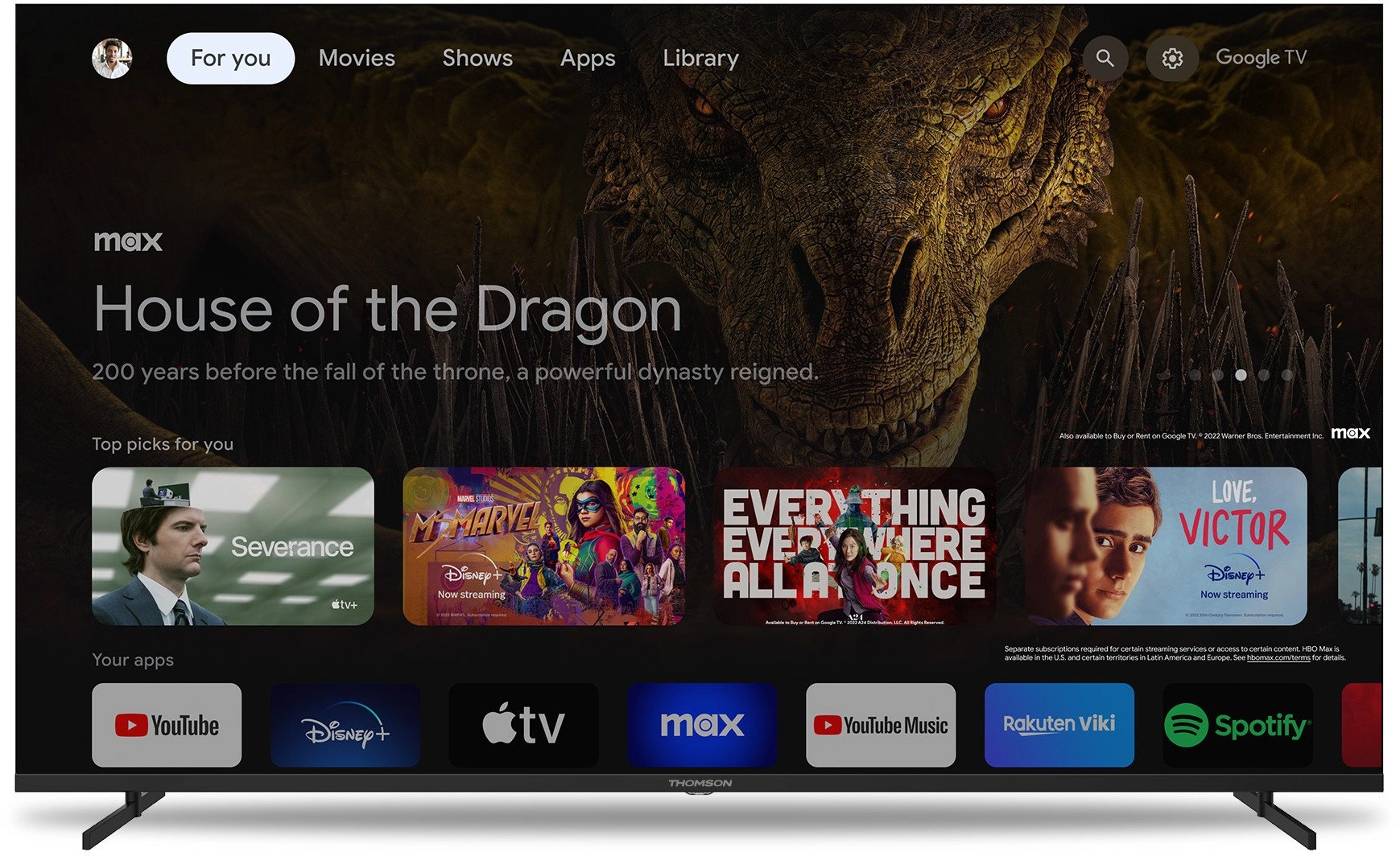 THOMSON 65UG4S14 UHD 4K SMART TV
