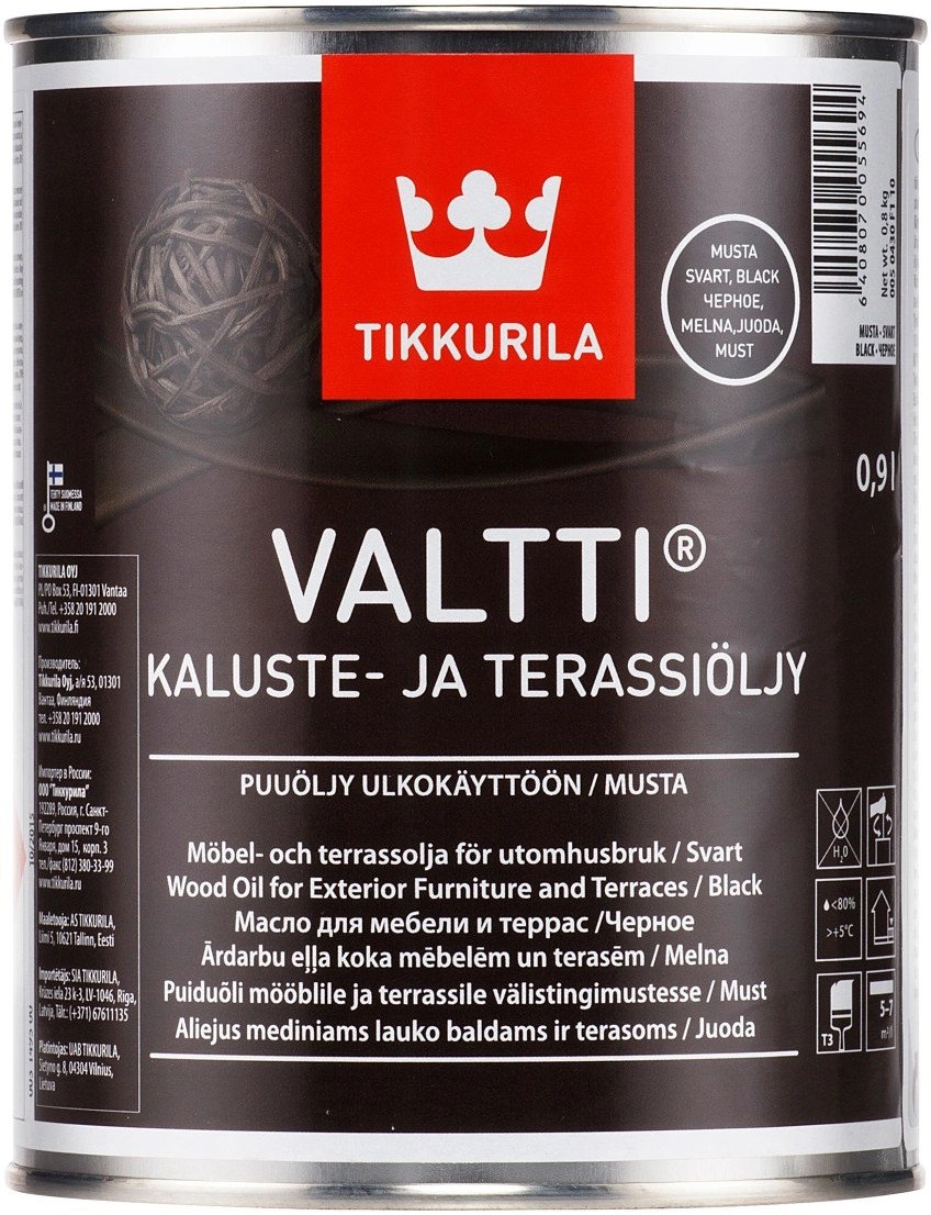 Tikkurila VALTTI FURNITURE AND DECKING BLACK