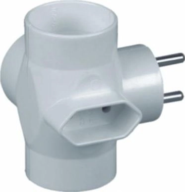Timex Plug splitter 3x2P +1xEuro white