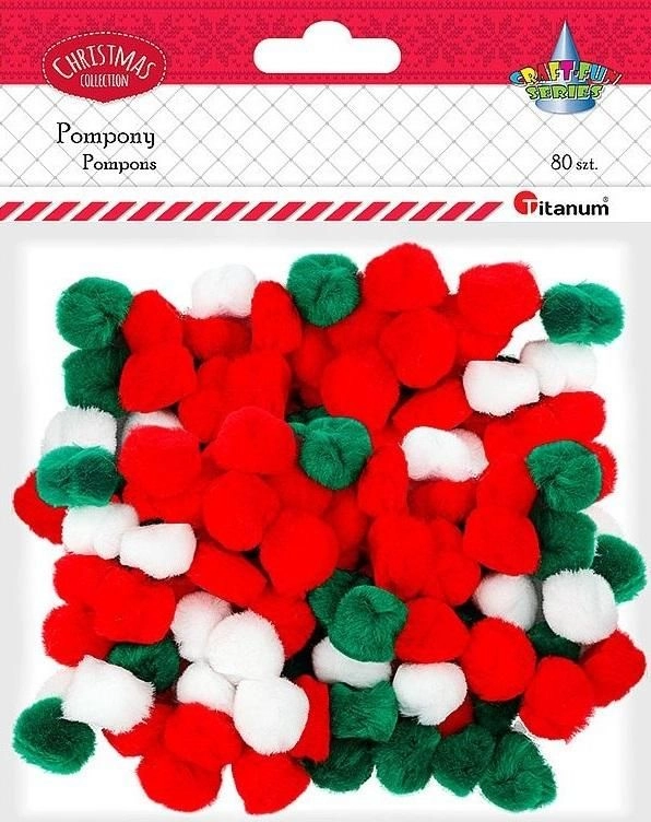 Titanum Pompony akrylowe mix 80szt. 397118