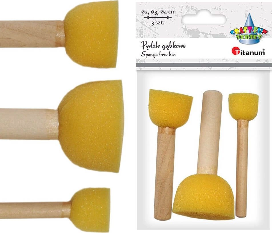 Titanum Flat sponge brushes  mix  3