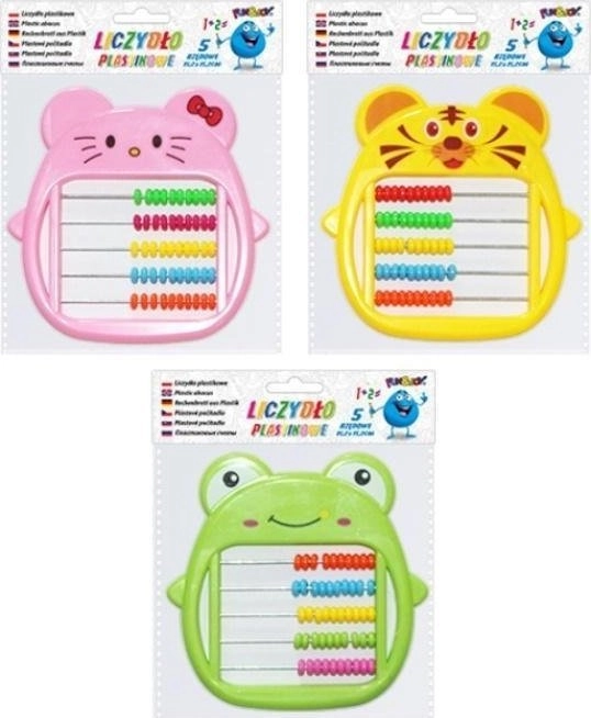 5-row plastic abacus FunJoy animal mix