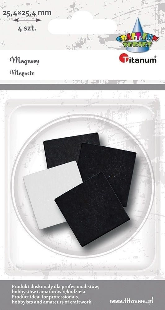 Titanum Magnesy samoprzylene kwadratowe 25 4x25