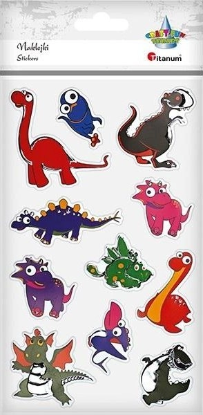 Titanum Naklejki foliowe dinozaury mix 11szt