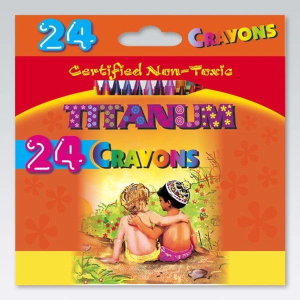 Titanum Kredki świecowe Crayons 24kol.Titanum