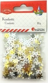 Titanum Konfetti gwiazdki 10G złote i