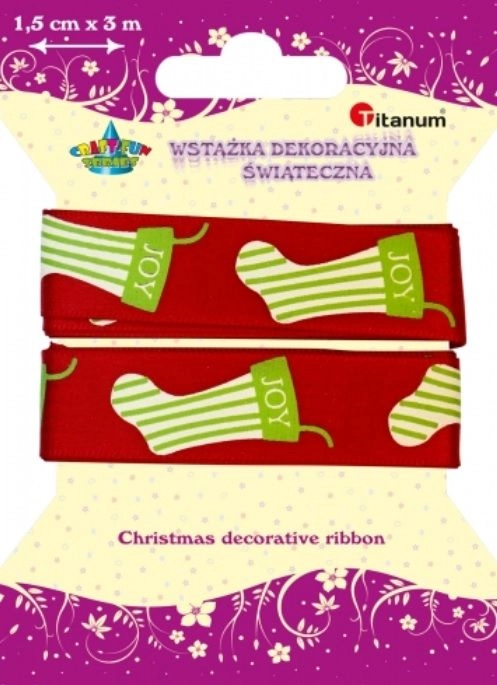 Titanum Wstążka 1 5cm/3m Xmas DD146