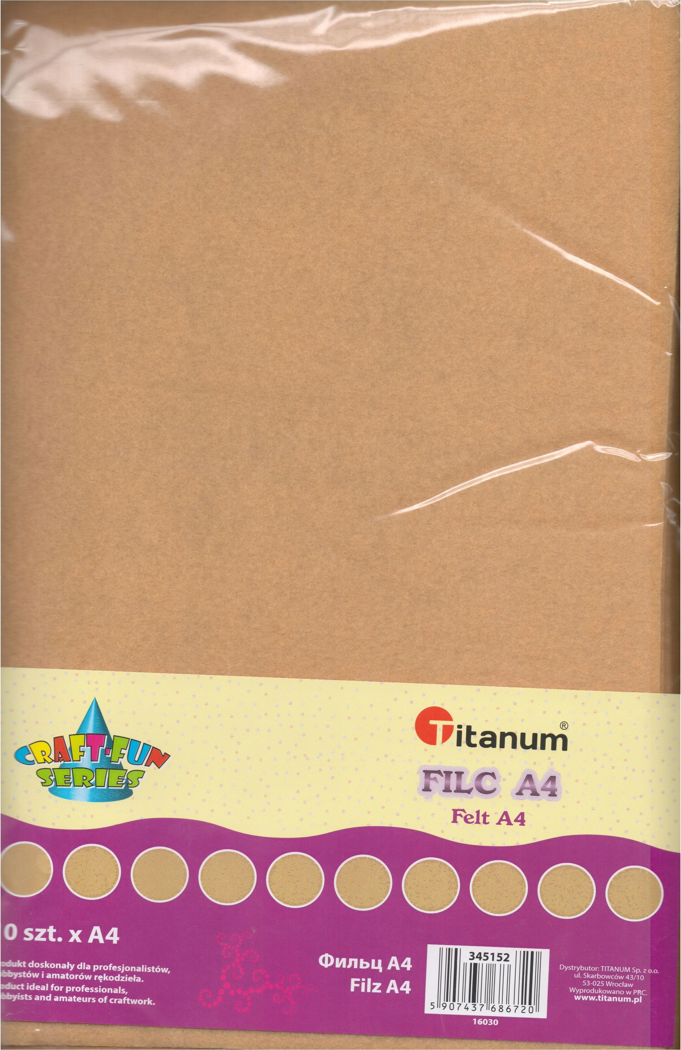 Titanum Felt A4 flesh-colored. 10 pieces