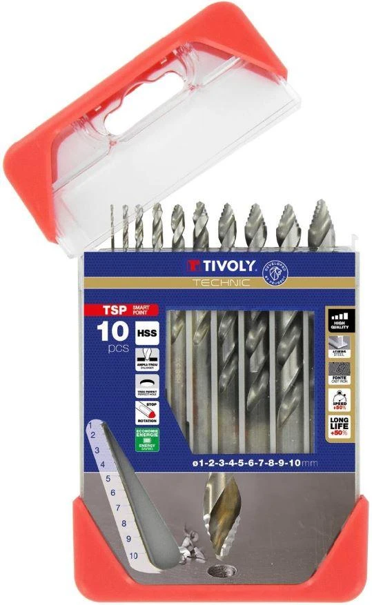 Grąžtas Tivoly Metalo grąžtų rinkinys 1-10mm