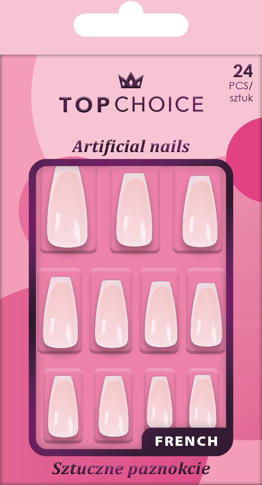 TOP CHOICE Artificial nails Ballerina French