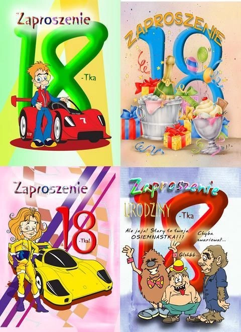 Top Graphic Invitation glitter 18th birthday