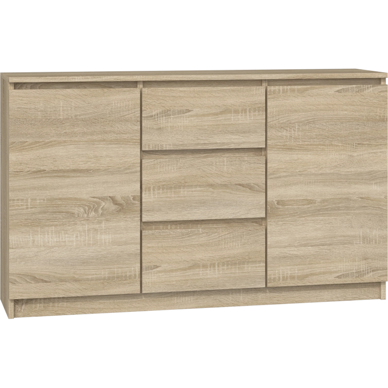 Topeshop KOMODA 2D3S DĄB SONOMA kumode